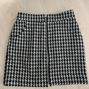 Maje winter houndstooth tweed skirt